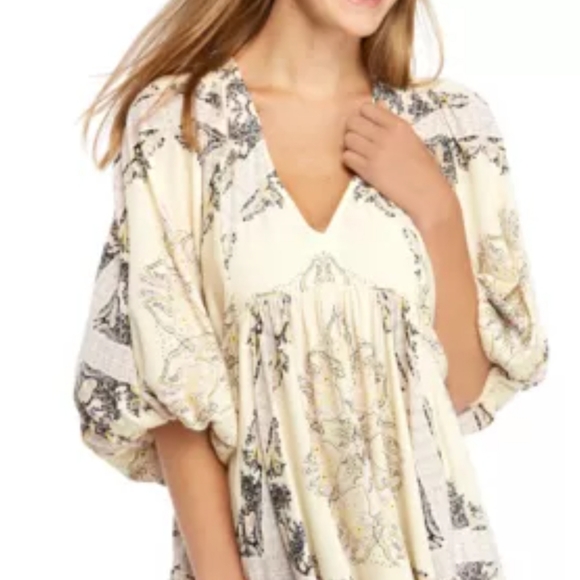 Free People Girl Talk Bohemian Tunic Top - Picture 6 of 13